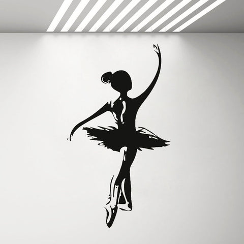 Ballet Girl Pattern Wall Sticker